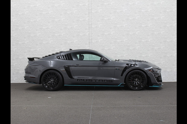 Ford Mustang V8 Shelby GT 500 Replica | 450pk | Brembo | EU Auto | ACC | Stoelventilatie | Ex BPM | Prijs incl. Bpm 53850,= | 10-traps Automaat | RVS Sportuitlaat | Fighter Jet Grey |