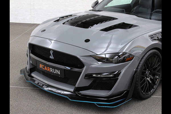 Ford Mustang V8 Shelby GT 500 Replica | 450pk | Brembo | EU Auto | ACC | Stoelventilatie | Ex BPM | Prijs incl. Bpm 53850,= | 10-traps Automaat | RVS Sportuitlaat | Fighter Jet Grey |