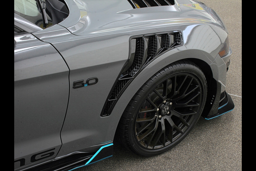 Ford Mustang V8 Shelby GT 500 Replica | 450pk | Brembo | EU Auto | ACC | Stoelventilatie | Ex BPM | Prijs incl. Bpm 53850,= | 10-traps Automaat | RVS Sportuitlaat | Fighter Jet Grey |