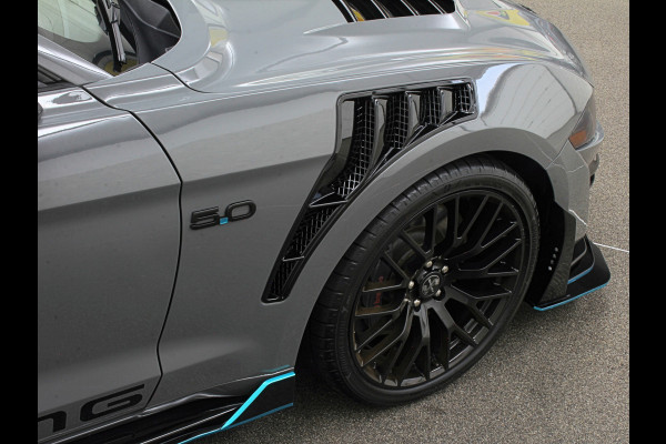 Ford Mustang V8 Shelby GT 500 Replica | 450pk | Brembo | EU Auto | ACC | Stoelventilatie | Ex BPM | Prijs incl. Bpm 53850,= | 10-traps Automaat | RVS Sportuitlaat | Fighter Jet Grey |