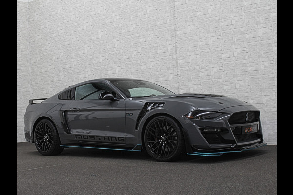 Ford Mustang V8 Shelby GT 500 Replica | 450pk | Brembo | EU Auto | ACC | Stoelventilatie | Ex BPM | Prijs incl. Bpm 53850,= | 10-traps Automaat | RVS Sportuitlaat | Fighter Jet Grey |