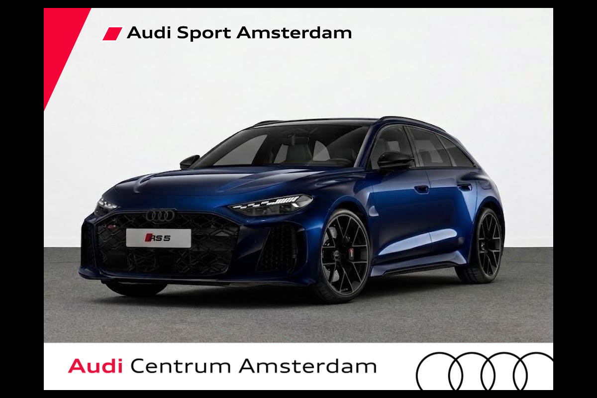 Audi RS5 Avant e-hybrid 470 kW/639 pk | Audi Sportpakket | Mugelloblau Perl | Panorama-glasdak | Head-up display |