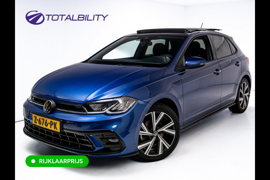 Volkswagen Polo 1.0 TSI R-Line Buss. 110 PK | Panok | Stoelverwarming | Adapt. Cruise | Travel Assist | Led | Sfeerverlichting| Automatisch inparkeren, Grootlicht assistent, Side assist, Apple Carplay/Android auto