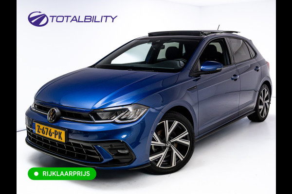 Volkswagen Polo 1.0 TSI R-Line Buss. 110 PK | Panok | Stoelverwarming | Adapt. Cruise | Travel Assist | Led | Sfeerverlichting| Automatisch inparkeren, Grootlicht assistent, Side assist, Apple Carplay/Android auto
