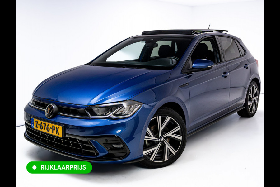 Volkswagen Polo 1.0 TSI R-Line Buss. 110 PK | Panok | Stoelverwarming | Adapt. Cruise | Travel Assist | Led | Sfeerverlichting| Automatisch inparkeren, Grootlicht assistent, Side assist, Apple Carplay/Android auto
