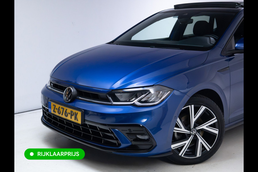 Volkswagen Polo 1.0 TSI R-Line Buss. 110 PK | Panok | Stoelverwarming | Adapt. Cruise | Travel Assist | Led | Sfeerverlichting| Automatisch inparkeren, Grootlicht assistent, Side assist, Apple Carplay/Android auto