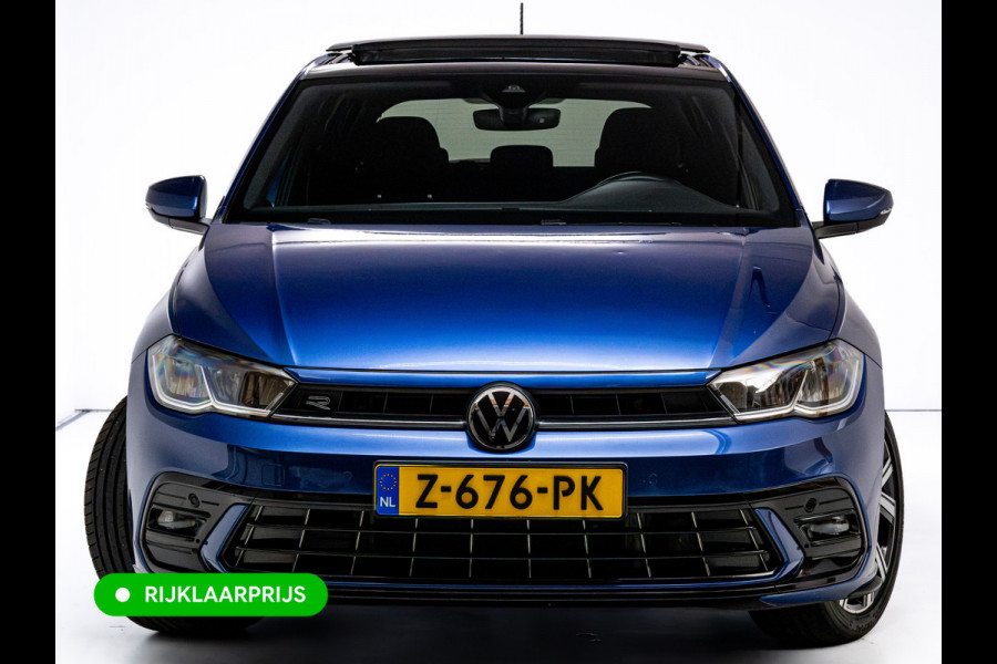 Volkswagen Polo 1.0 TSI R-Line Buss. 110 PK | Panok | Stoelverwarming | Adapt. Cruise | Travel Assist | Led | Sfeerverlichting| Automatisch inparkeren, Grootlicht assistent, Side assist, Apple Carplay/Android auto