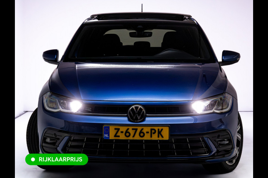 Volkswagen Polo 1.0 TSI R-Line Buss. 110 PK | Panok | Stoelverwarming | Adapt. Cruise | Travel Assist | Led | Sfeerverlichting| Automatisch inparkeren, Grootlicht assistent, Side assist, Apple Carplay/Android auto