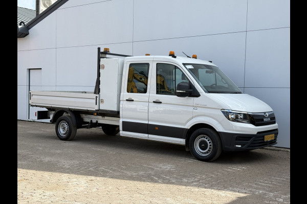 Volkswagen Crafter 3.140 2.0 TDI Automaat Open Laadbak Kist Dubbele cabine 6-persoons Airco Trekhaak Navigatie Carplay Pritische Pickup Open Box