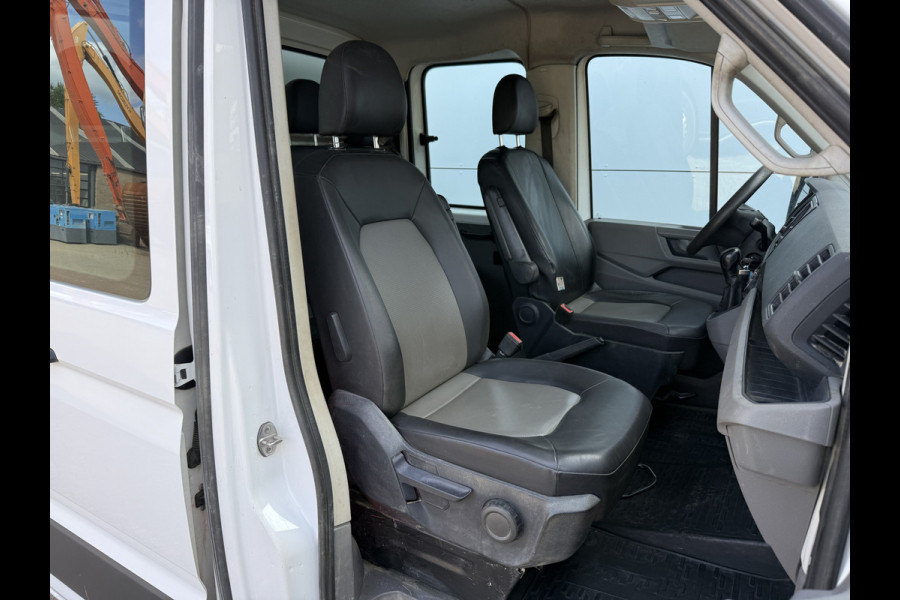 Volkswagen Crafter 3.140 2.0 TDI Automaat Open Laadbak Kist Dubbele cabine 6-persoons Airco Trekhaak Navigatie Carplay Pritische Pickup Open Box