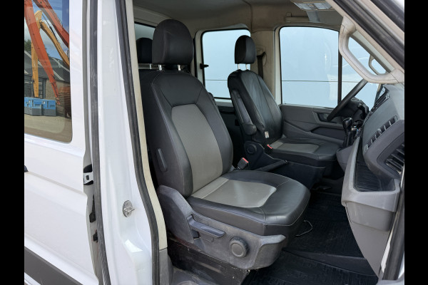Volkswagen Crafter 3.140 2.0 TDI Automaat Open Laadbak Kist Dubbele cabine 6-persoons Airco Trekhaak Navigatie Carplay Pritische Pickup Open Box