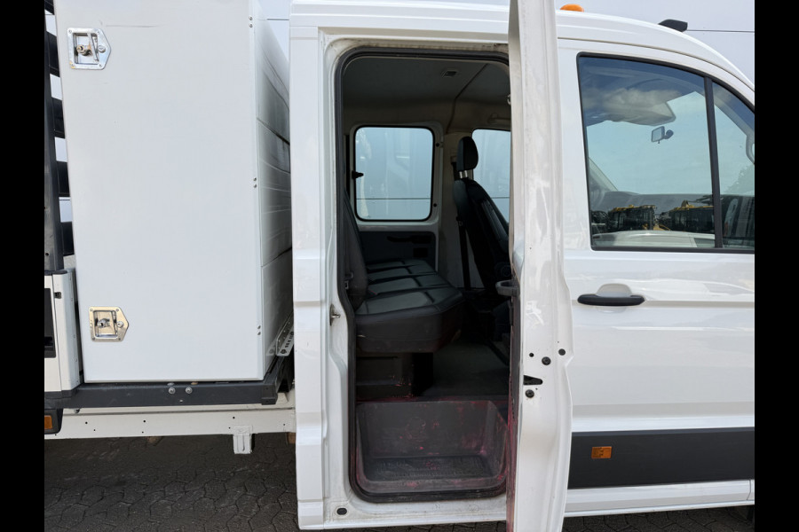 Volkswagen Crafter 3.140 2.0 TDI Automaat Open Laadbak Kist Dubbele cabine 6-persoons Airco Trekhaak Navigatie Carplay Pritische Pickup Open Box