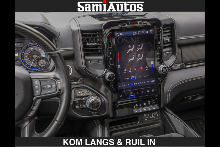 Dodge Ram BEAST | LIMITED 5.7 V8 HEMI | €69950,- excl | HUD | STRIPING | BREDE WIELEN | BLACK ON BLACK | LUCHTVERING | BOM VOL | DC | CREW CAB DUBBELE CABINE | 5 PERSOONS | GRIJSKENTEKEN |