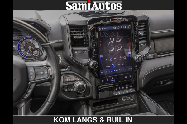 Dodge Ram BEAST | LIMITED 5.7 V8 HEMI | €69950,- excl | HUD | STRIPING | BREDE WIELEN | BLACK ON BLACK | LUCHTVERING | BOM VOL | DC | CREW CAB DUBBELE CABINE | 5 PERSOONS | GRIJSKENTEKEN |