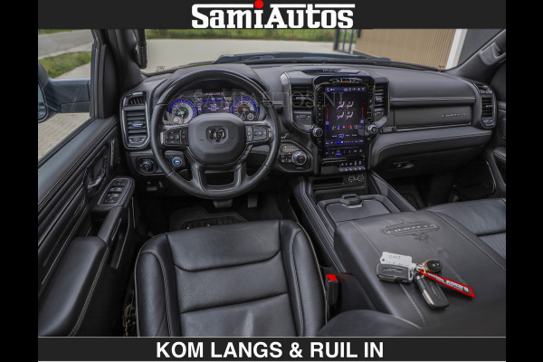 Dodge Ram BEAST | LIMITED 5.7 V8 HEMI | €69950,- excl | HUD | STRIPING | BREDE WIELEN | BLACK ON BLACK | LUCHTVERING | BOM VOL | DC | CREW CAB DUBBELE CABINE | 5 PERSOONS | GRIJSKENTEKEN |