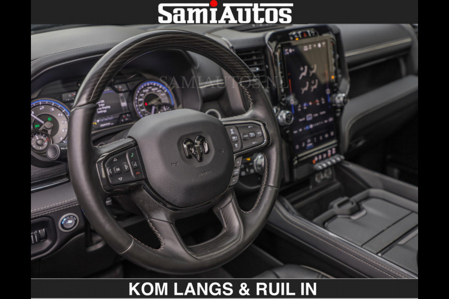 Dodge Ram BEAST | LIMITED 5.7 V8 HEMI | €69950,- excl | HUD | STRIPING | BREDE WIELEN | BLACK ON BLACK | LUCHTVERING | BOM VOL | DC | CREW CAB DUBBELE CABINE | 5 PERSOONS | GRIJSKENTEKEN |