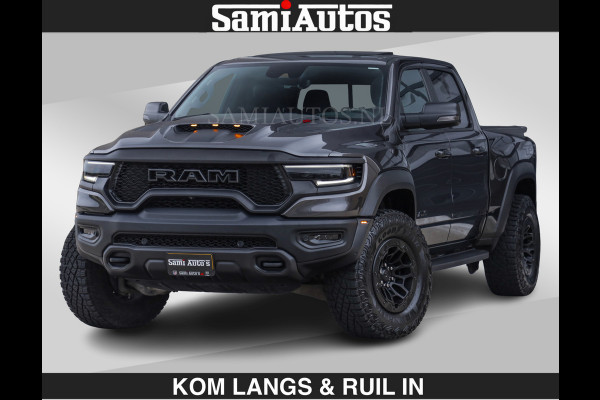 Dodge Ram TRX HELLCAT 712 PK 6.2 V8 SUPERCHARGER | BLACK EDITION | BOM VOL | GRANITE MET ZWART LEDER RODE STIKSELS | CREW CAB DUBBELE CABINE DC | 5 PERSOONS GRIJS KENTEKEN |