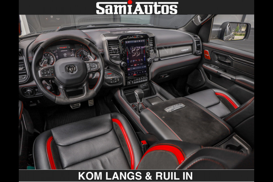 Dodge Ram TRX HELLCAT 712 PK 6.2 V8 SUPERCHARGER | BLACK EDITION | BOM VOL | GRANITE MET ZWART LEDER RODE STIKSELS | CREW CAB DUBBELE CABINE DC | 5 PERSOONS GRIJS KENTEKEN |