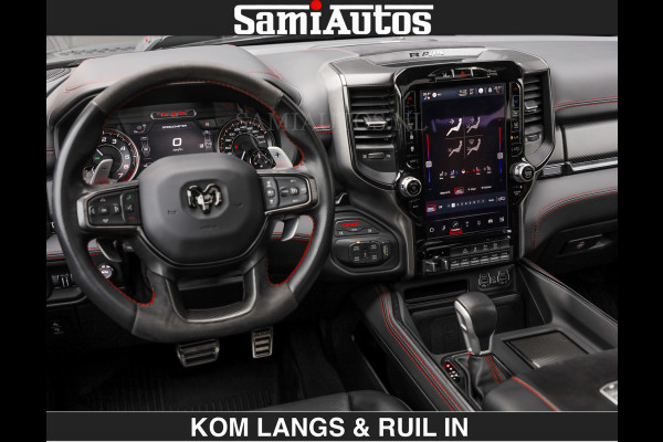 Dodge Ram TRX HELLCAT 712 PK 6.2 V8 SUPERCHARGER | BLACK EDITION | BOM VOL | GRANITE MET ZWART LEDER RODE STIKSELS | CREW CAB DUBBELE CABINE DC | 5 PERSOONS GRIJS KENTEKEN |