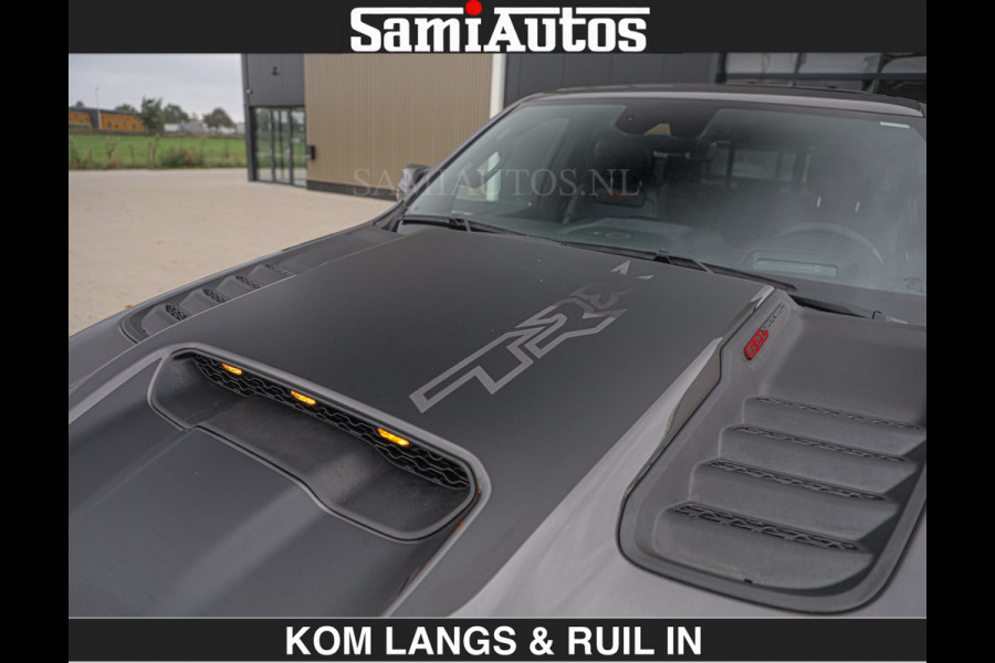 Dodge Ram TRX HELLCAT 712 PK 6.2 V8 SUPERCHARGER | BLACK EDITION | BOM VOL | GRANITE MET ZWART LEDER RODE STIKSELS | CREW CAB DUBBELE CABINE DC | 5 PERSOONS GRIJS KENTEKEN |