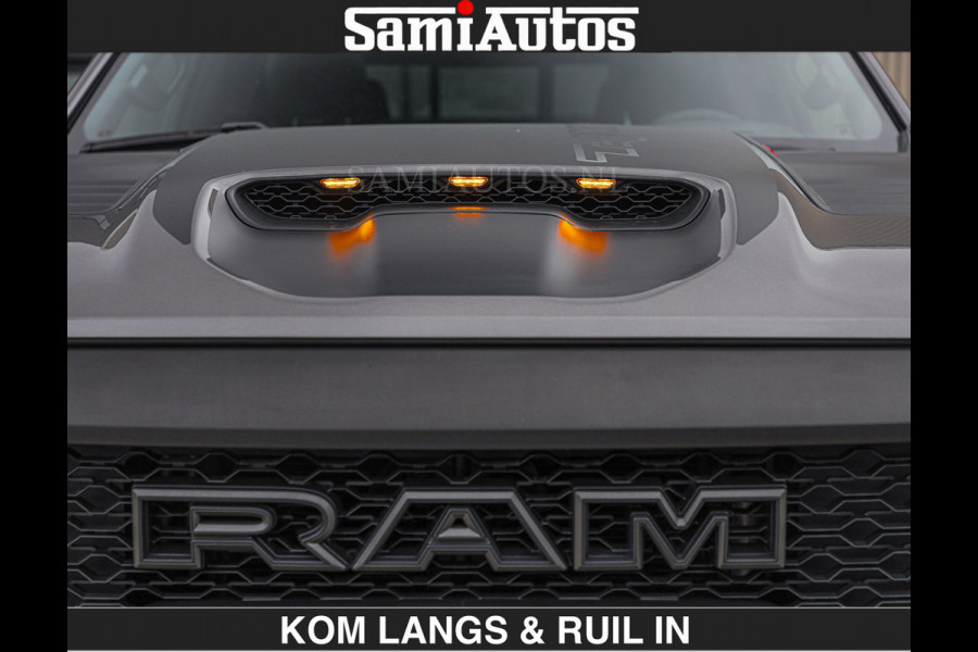 Dodge Ram TRX HELLCAT 712 PK 6.2 V8 SUPERCHARGER | BLACK EDITION | BOM VOL | GRANITE MET ZWART LEDER RODE STIKSELS | CREW CAB DUBBELE CABINE DC | 5 PERSOONS GRIJS KENTEKEN |