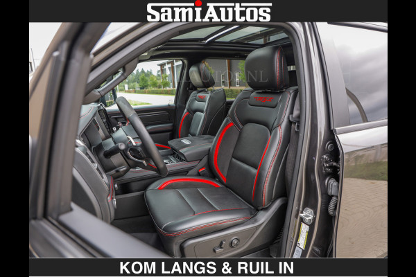 Dodge Ram TRX HELLCAT 712 PK 6.2 V8 SUPERCHARGER | BLACK EDITION | BOM VOL | GRANITE MET ZWART LEDER RODE STIKSELS | CREW CAB DUBBELE CABINE DC | 5 PERSOONS GRIJS KENTEKEN |