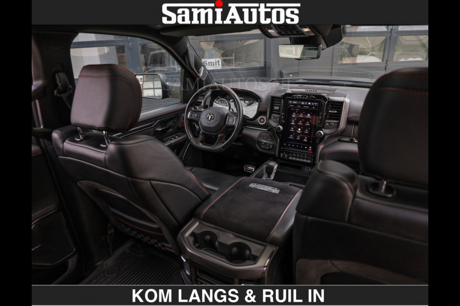 Dodge Ram TRX HELLCAT 712 PK 6.2 V8 SUPERCHARGER | BLACK EDITION | BOM VOL | GRANITE MET ZWART LEDER RODE STIKSELS | CREW CAB DUBBELE CABINE DC | 5 PERSOONS GRIJS KENTEKEN |