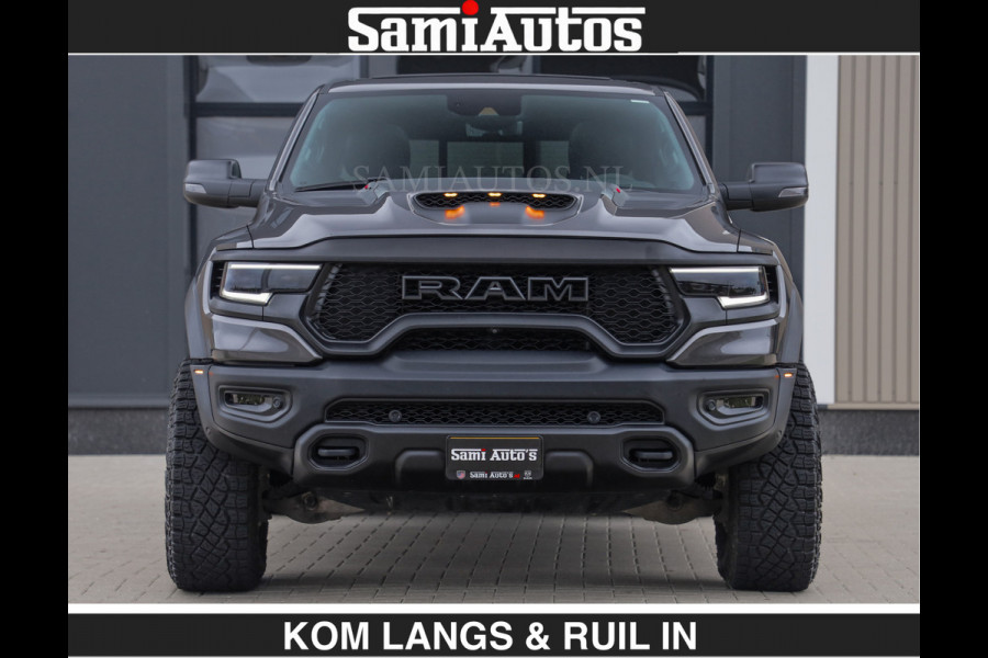 Dodge Ram TRX HELLCAT 712 PK 6.2 V8 SUPERCHARGER | BLACK EDITION | BOM VOL | GRANITE MET ZWART LEDER RODE STIKSELS | CREW CAB DUBBELE CABINE DC | 5 PERSOONS GRIJS KENTEKEN |