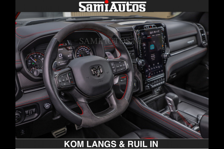 Dodge Ram TRX HELLCAT 712 PK 6.2 V8 SUPERCHARGER | BLACK EDITION | BOM VOL | GRANITE MET ZWART LEDER RODE STIKSELS | CREW CAB DUBBELE CABINE DC | 5 PERSOONS GRIJS KENTEKEN |
