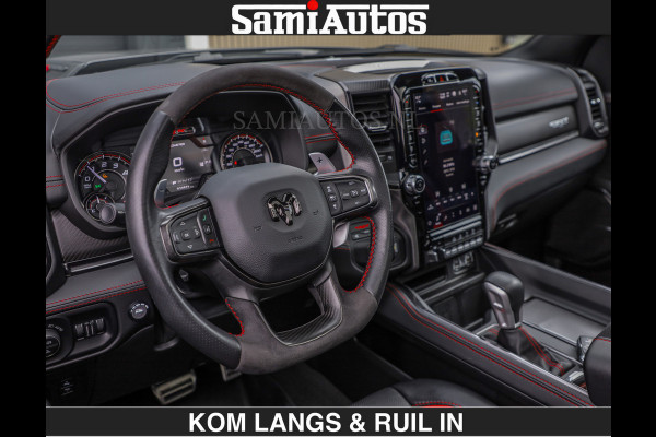 Dodge Ram TRX HELLCAT 712 PK 6.2 V8 SUPERCHARGER | BLACK EDITION | BOM VOL | GRANITE MET ZWART LEDER RODE STIKSELS | CREW CAB DUBBELE CABINE DC | 5 PERSOONS GRIJS KENTEKEN |
