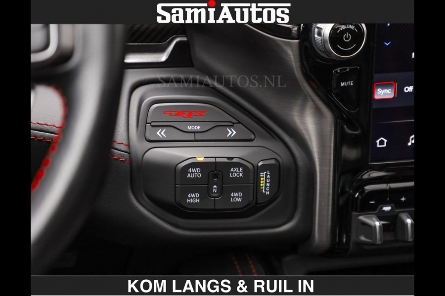 Dodge Ram TRX HELLCAT 712 PK 6.2 V8 SUPERCHARGER | BLACK EDITION | BOM VOL | GRANITE MET ZWART LEDER RODE STIKSELS | CREW CAB DUBBELE CABINE DC | 5 PERSOONS GRIJS KENTEKEN |