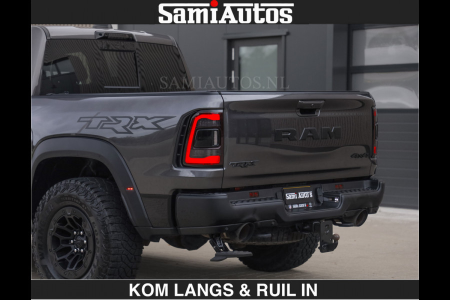 Dodge Ram TRX HELLCAT 712 PK 6.2 V8 SUPERCHARGER | BLACK EDITION | BOM VOL | GRANITE MET ZWART LEDER RODE STIKSELS | CREW CAB DUBBELE CABINE DC | 5 PERSOONS GRIJS KENTEKEN |