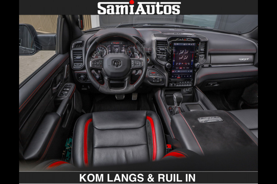 Dodge Ram TRX HELLCAT 712 PK 6.2 V8 SUPERCHARGER | BLACK EDITION | BOM VOL | GRANITE MET ZWART LEDER RODE STIKSELS | CREW CAB DUBBELE CABINE DC | 5 PERSOONS GRIJS KENTEKEN |