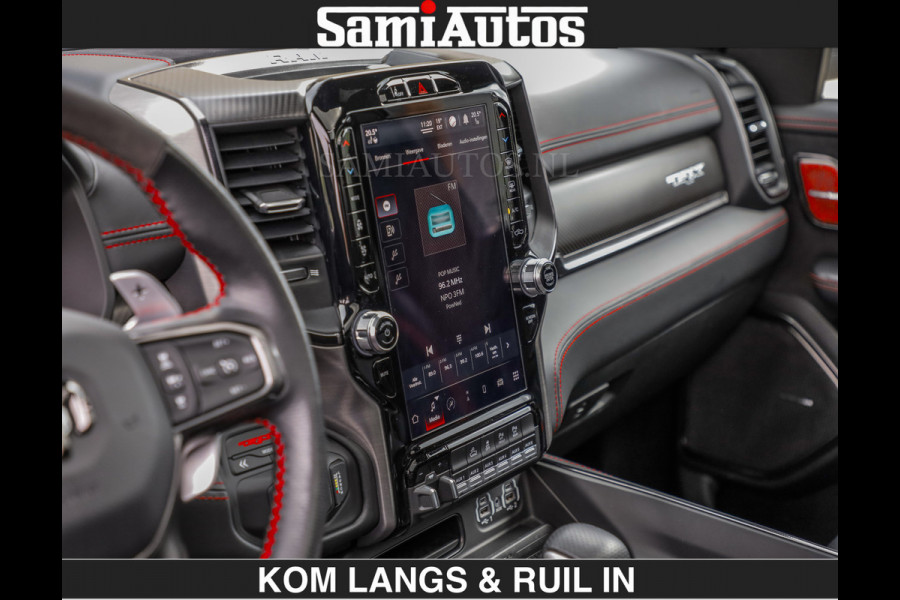 Dodge Ram TRX HELLCAT 712 PK 6.2 V8 SUPERCHARGER | BLACK EDITION | BOM VOL | GRANITE MET ZWART LEDER RODE STIKSELS | CREW CAB DUBBELE CABINE DC | 5 PERSOONS GRIJS KENTEKEN |