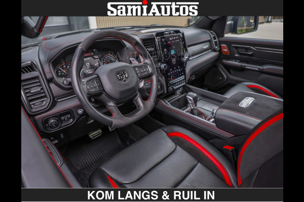 Dodge Ram TRX HELLCAT 712 PK 6.2 V8 SUPERCHARGER | BLACK EDITION | BOM VOL | GRANITE MET ZWART LEDER RODE STIKSELS | CREW CAB DUBBELE CABINE DC | 5 PERSOONS GRIJS KENTEKEN |