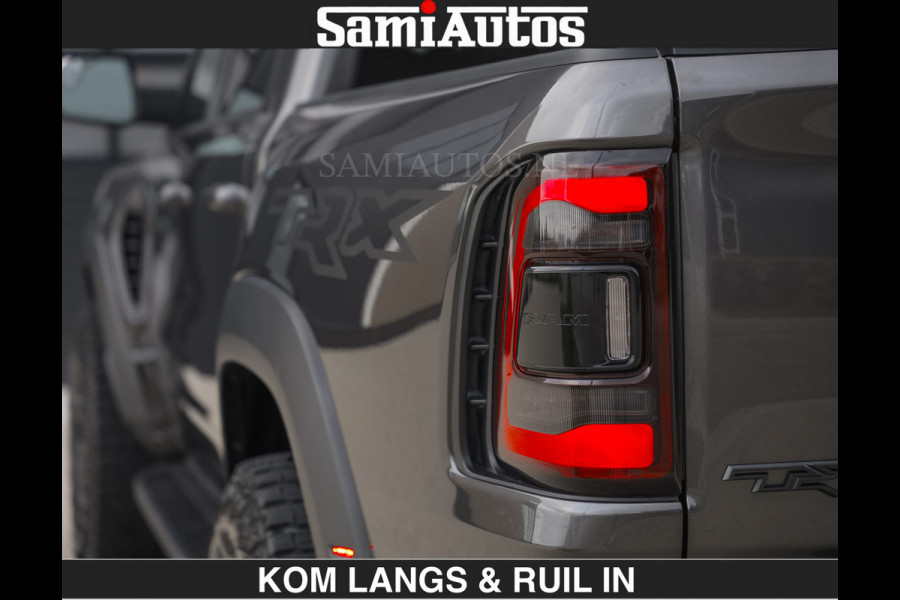 Dodge Ram TRX HELLCAT 712 PK 6.2 V8 SUPERCHARGER | BLACK EDITION | BOM VOL | GRANITE MET ZWART LEDER RODE STIKSELS | CREW CAB DUBBELE CABINE DC | 5 PERSOONS GRIJS KENTEKEN |