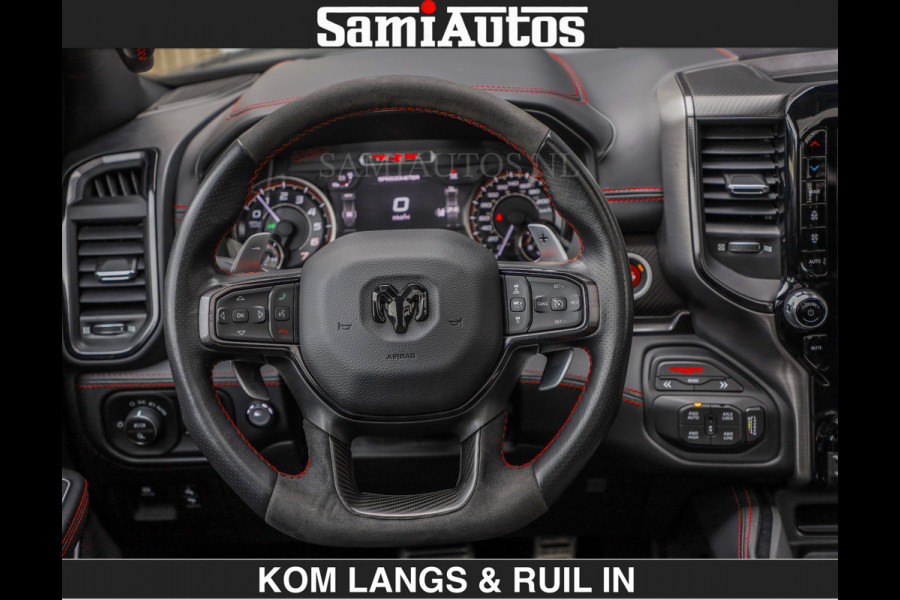 Dodge Ram TRX HELLCAT 712 PK 6.2 V8 SUPERCHARGER | BLACK EDITION | BOM VOL | GRANITE MET ZWART LEDER RODE STIKSELS | CREW CAB DUBBELE CABINE DC | 5 PERSOONS GRIJS KENTEKEN |