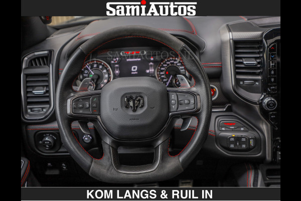 Dodge Ram TRX HELLCAT 712 PK 6.2 V8 SUPERCHARGER | BLACK EDITION | BOM VOL | GRANITE MET ZWART LEDER RODE STIKSELS | CREW CAB DUBBELE CABINE DC | 5 PERSOONS GRIJS KENTEKEN |