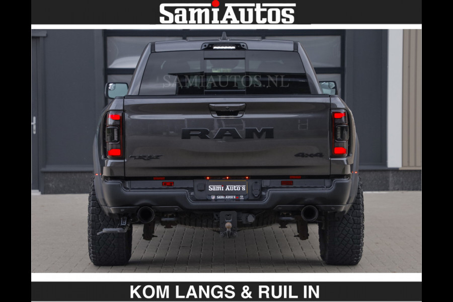 Dodge Ram TRX HELLCAT 712 PK 6.2 V8 SUPERCHARGER | BLACK EDITION | BOM VOL | GRANITE MET ZWART LEDER RODE STIKSELS | CREW CAB DUBBELE CABINE DC | 5 PERSOONS GRIJS KENTEKEN |
