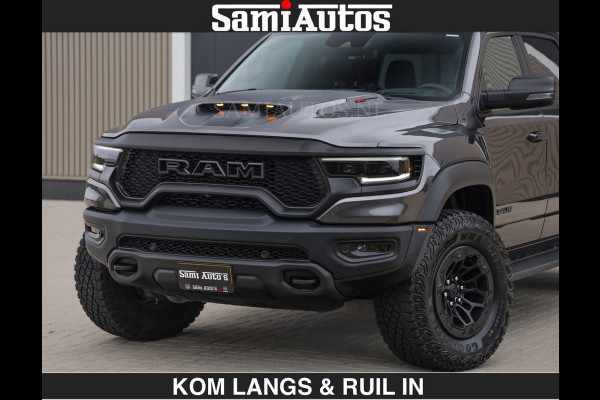 Dodge Ram TRX HELLCAT 712 PK 6.2 V8 SUPERCHARGER | BLACK EDITION | BOM VOL | GRANITE MET ZWART LEDER RODE STIKSELS | CREW CAB DUBBELE CABINE DC | 5 PERSOONS GRIJS KENTEKEN |
