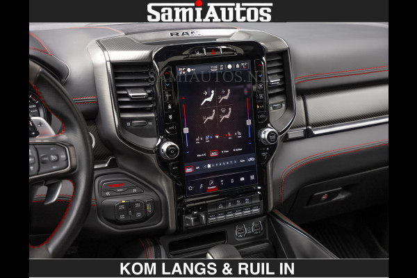 Dodge Ram TRX HELLCAT 712 PK 6.2 V8 SUPERCHARGER | BLACK EDITION | BOM VOL | GRANITE MET ZWART LEDER RODE STIKSELS | CREW CAB DUBBELE CABINE DC | 5 PERSOONS GRIJS KENTEKEN |