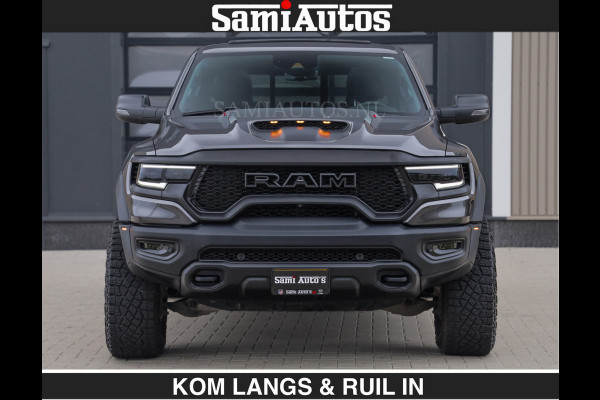 Dodge Ram TRX HELLCAT 712 PK 6.2 V8 SUPERCHARGER | BLACK EDITION | BOM VOL | GRANITE MET ZWART LEDER RODE STIKSELS | CREW CAB DUBBELE CABINE DC | 5 PERSOONS GRIJS KENTEKEN |