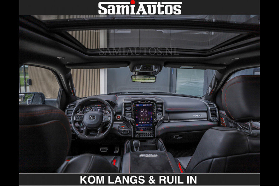 Dodge Ram TRX HELLCAT 712 PK 6.2 V8 SUPERCHARGER | BLACK EDITION | BOM VOL | GRANITE MET ZWART LEDER RODE STIKSELS | CREW CAB DUBBELE CABINE DC | 5 PERSOONS GRIJS KENTEKEN |