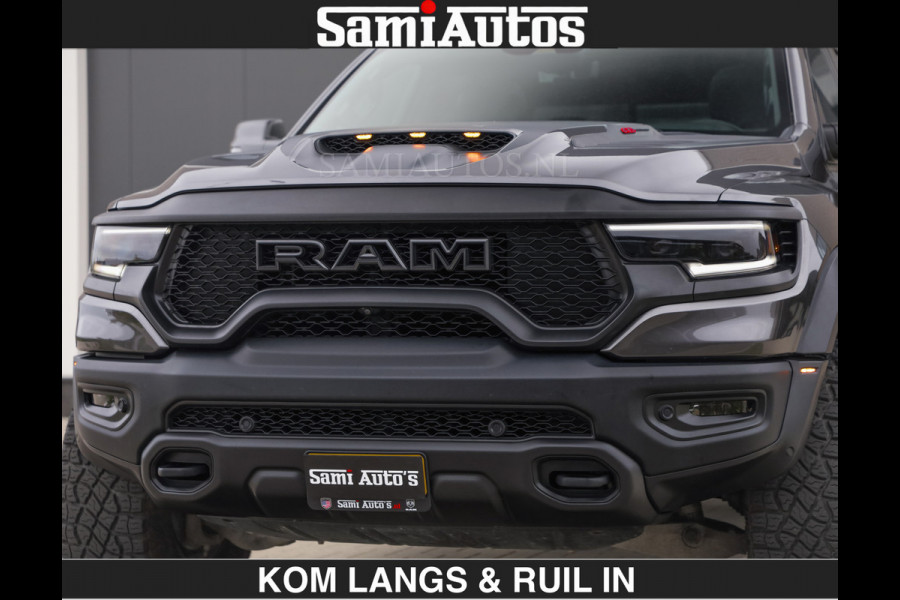 Dodge Ram TRX HELLCAT 712 PK 6.2 V8 SUPERCHARGER | BLACK EDITION | BOM VOL | GRANITE MET ZWART LEDER RODE STIKSELS | CREW CAB DUBBELE CABINE DC | 5 PERSOONS GRIJS KENTEKEN |