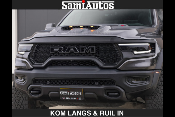 Dodge Ram TRX HELLCAT 712 PK 6.2 V8 SUPERCHARGER | BLACK EDITION | BOM VOL | GRANITE MET ZWART LEDER RODE STIKSELS | CREW CAB DUBBELE CABINE DC | 5 PERSOONS GRIJS KENTEKEN |