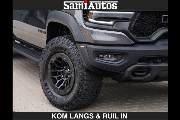Dodge Ram TRX HELLCAT 712 PK 6.2 V8 SUPERCHARGER | BLACK EDITION | BOM VOL | GRANITE MET ZWART LEDER RODE STIKSELS | CREW CAB DUBBELE CABINE DC | 5 PERSOONS GRIJS KENTEKEN |