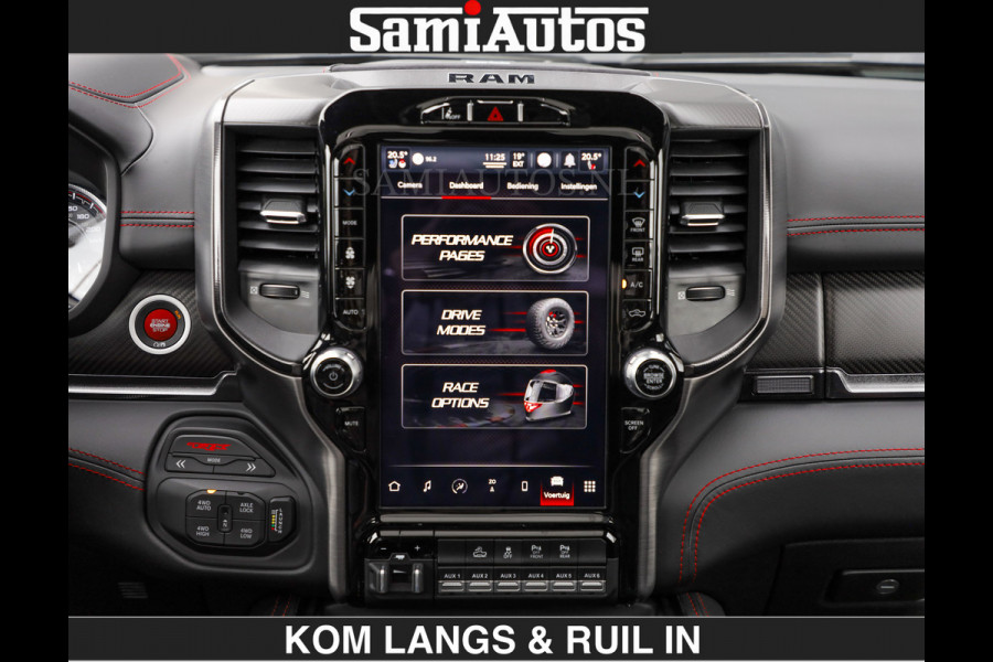 Dodge Ram TRX HELLCAT 712 PK 6.2 V8 SUPERCHARGER | BLACK EDITION | BOM VOL | GRANITE MET ZWART LEDER RODE STIKSELS | CREW CAB DUBBELE CABINE DC | 5 PERSOONS GRIJS KENTEKEN |