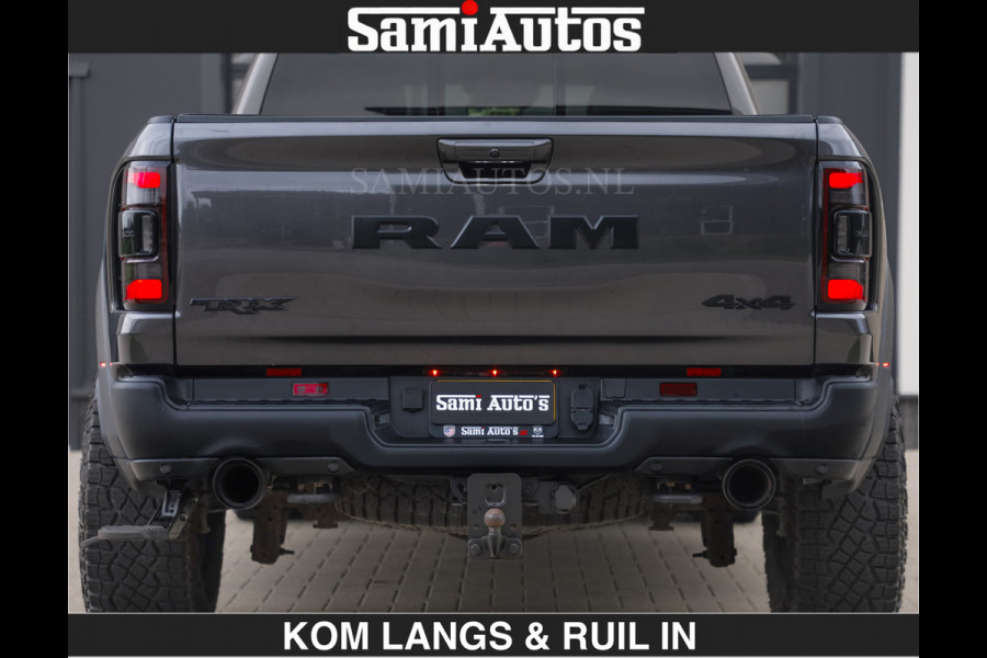 Dodge Ram TRX HELLCAT 712 PK 6.2 V8 SUPERCHARGER | BLACK EDITION | BOM VOL | GRANITE MET ZWART LEDER RODE STIKSELS | CREW CAB DUBBELE CABINE DC | 5 PERSOONS GRIJS KENTEKEN |