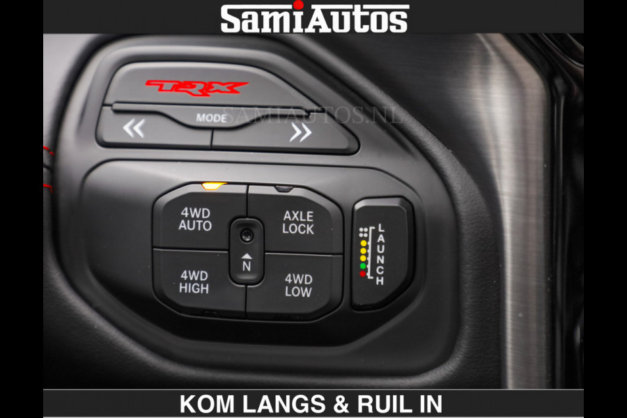 Dodge Ram TRX HELLCAT 712 PK 6.2 V8 SUPERCHARGER | BLACK EDITION | BOM VOL | GRANITE MET ZWART LEDER RODE STIKSELS | CREW CAB DUBBELE CABINE DC | 5 PERSOONS GRIJS KENTEKEN |
