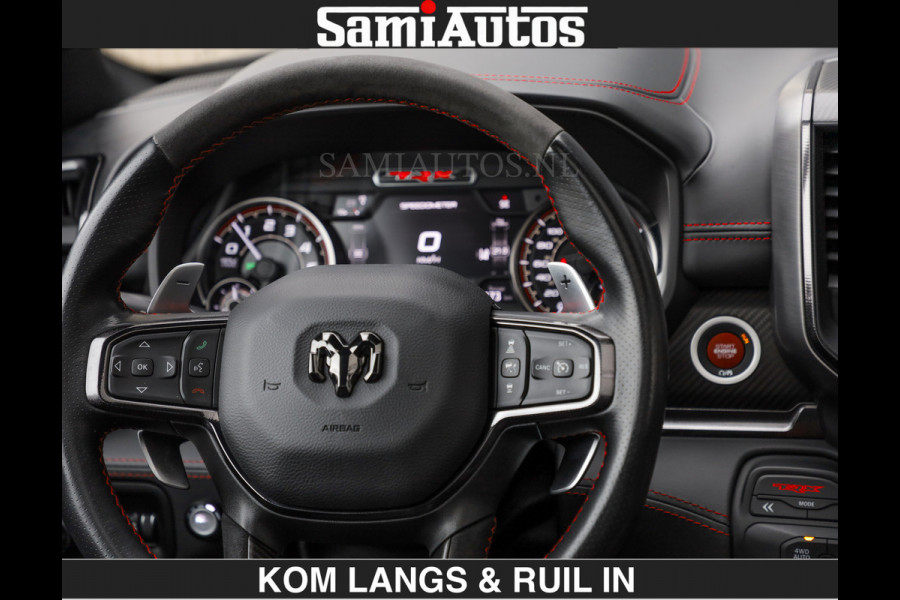Dodge Ram TRX HELLCAT 712 PK 6.2 V8 SUPERCHARGER | BLACK EDITION | BOM VOL | GRANITE MET ZWART LEDER RODE STIKSELS | CREW CAB DUBBELE CABINE DC | 5 PERSOONS GRIJS KENTEKEN |